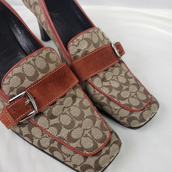 Coach Signature Canvas Square Toe Heel - Picture 6 of 9